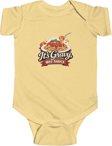 Its Gravy Not Sauce Infant Bodysuit | Italy Flag Baby Onesie in Kuwait