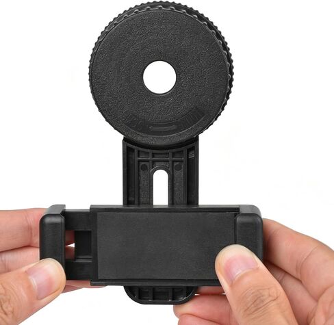 Universal Phone Adapter for Telescope with Wireless Shutter, 360° Rotating Digiscoping Mount for Binoculars, Monoculars, Spotting Scopes & Microscopes, Fits iPhone, Samsung & Android Phones in Kuwait