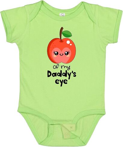 inktastic Apple Of My Daddy's Eye Cute Red Apple Baby Bodysuit in Saudi Arabia