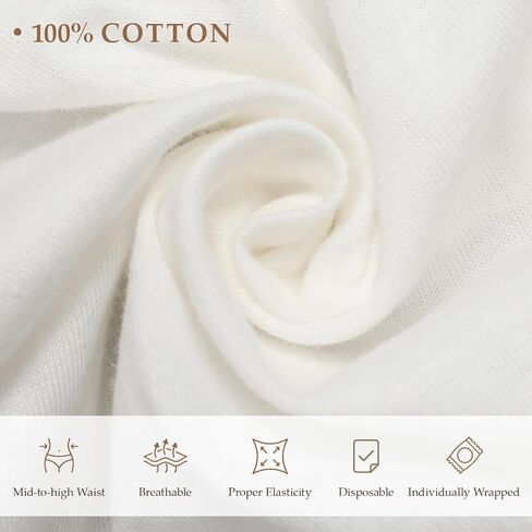 Unittype 20 Pcs Cotton Postpartum Disposable Underwear for Women, Mid-high Breathable Waist Underwear Maternity Panties in Kuwait