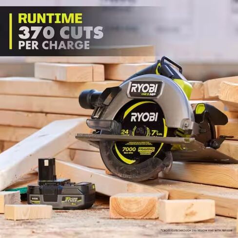 RYOBI ONE+ HP 18V Brushless Cordless 7-1/4 in. Circular Saw (Tool Only) (Renewed) in Kuwait