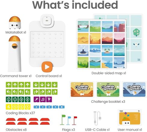 Coding Robot Set for Kids Ages 4+, STEM Robotics for Toddles to Learn Early Programming, Educational Toy for Homeschool & Classroom Ages 4-10 in Kuwait