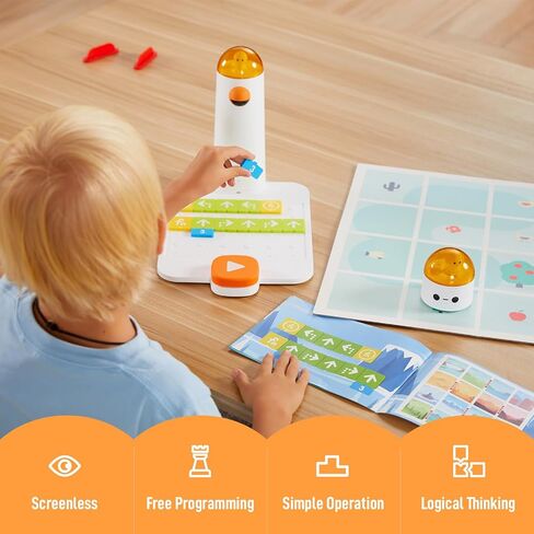Coding Set Pro STEM Robot for Kids Ages 4+, Coding Robot for Kids to Learn Early Programming, Educational Toy for Homeschool & Classroom Ages 4-10 in Kuwait