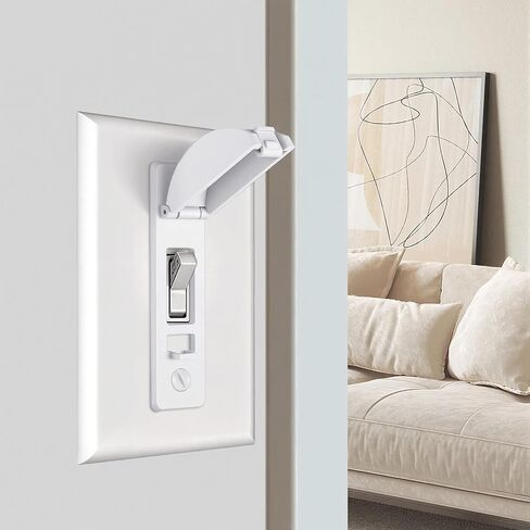 2pcs Light Switch Cover - Protector Prevents Accidental On Off Light Switch Child Proof Cover Guard - Protects Your Lights from Being Accidentally Turned On or Off in Kuwait