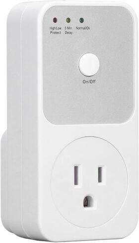 Generic Refrigerator Voltage Protector with Delay 5-6 Minutes PC Material for Home Appliance Safety in Kuwait