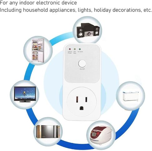 Generic Refrigerator Voltage Protector with Delay 5-6 Minutes PC Material for Home Appliance Safety in Kuwait
