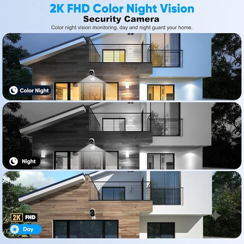 4MP Security Camera Wireless Outdoor. Perfect for Home Security with AI Human Detection. Best for Porch. Battery WiFi Camera, Local SD Storage, Optional Cloud, Alexa Compatible in Kuwait