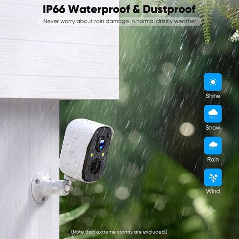 4MP Security Camera Wireless Outdoor. Perfect for Home Security with AI Human Detection. Best for Porch. Battery WiFi Camera, Local SD Storage, Optional Cloud, Alexa Compatible in Kuwait