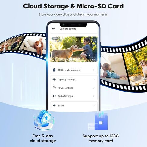 4MP Security Camera Wireless Outdoor. Perfect for Home Security with AI Human Detection. Best for Porch. Battery WiFi Camera, Local SD Storage, Optional Cloud, Alexa Compatible in Kuwait