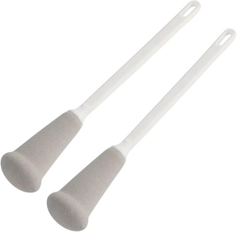 Long Handle Sponge Bottle Brush, 12" Long Wand, 2-Pack, Foam Sponge on a Stick for Cleaning Cups, Glassware, Water Bottles, Tumblers, Mugs, Carafe, Dishes, Baby Bottles, Decanter in Kuwait