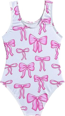 WDIRARA Toddler Girl's Cute Bow Print One Piece Swimsuit Bathing Suit Swimwear in Kuwait