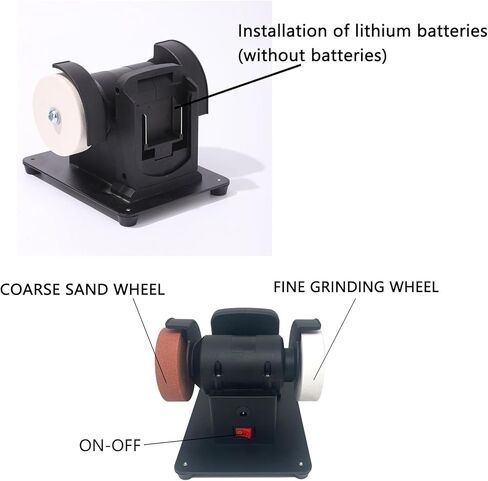 ordinarYone Cordless Wheel Grinder Grinding Machine For 18V Battery With Double Grinding Wheels And Base in Kuwait