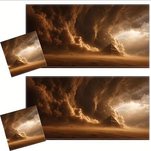 2 Pcs Fluorescent Light Covers for Drop Ceiling, Magnetic Fabric Diffuser, 4x2 Feet, for Office, School, Hospital, Home(Wind blows the sand) in Kuwait