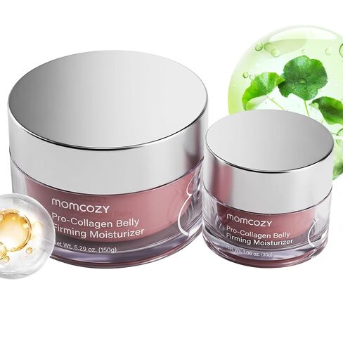 Momcozy Stretch Mark Cream, EWG Verified & Dermatologist Tested, 4x Peptide & Centella Oil Capsule Belly Moisturizer for Pregnancy, Nourishes Dry Skin, 5.29 oz (150g) in Kuwait