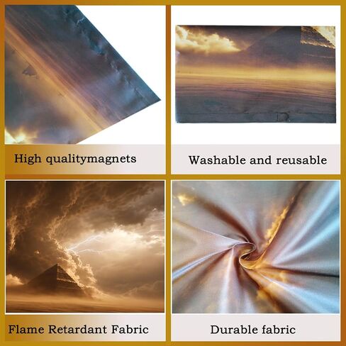 2 Pcs Fluorescent Light Covers for Drop Ceiling, Magnetic Fabric Diffuser, 4x2 Feet, for Office, School, Hospital, Home(Wind blows the sand) in Kuwait