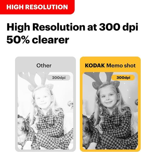 KODAK Memo Shot ERA Kids Instant Digital Label Camera Value Pack, White (18 Refills) in Kuwait