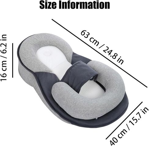 Baby Lounger Pillow - Infant Support Cushion for Newborn, Feeding Reflux Pillow for Baby Bottle Feeding, Tummy Time in Kuwait