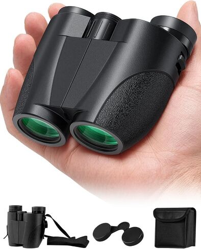 Binoculars for Adults and Kids, 20x25 Compact High Power Binoculars with Low Light Vision for Bird Watching, Large Eyepiece Waterproof Outdoor Hunting, Travel, Sightseeing in Kuwait