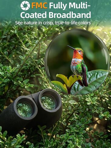 Binoculars for Adults and Kids, 20x25 Compact High Power Binoculars with Low Light Vision for Bird Watching, Large Eyepiece Waterproof Outdoor Hunting, Travel, Sightseeing in Kuwait