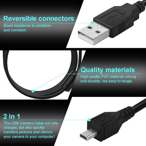 UC-E6 USB Cable for Nikon CoolPix S3000 S3300 S3500 S3700 S4000 S6300 S6500 S6600 P100 P530, UC-E6 Cable Compatible with Nikon Digital SLR DSLR D750 D3200 D3300 D5300 D7200, 3.3ft in Kuwait