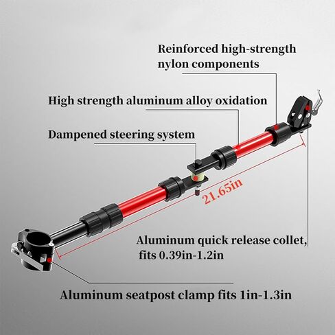 Bike Trailer Hitch for Portable Folding Wagon Bike Trailer Connector for Pet Cart Bicycle Trailer Collapsible Wagon Cart Steel Garden Cart Wagons Carts for Grocery Sports Garden in Kuwait