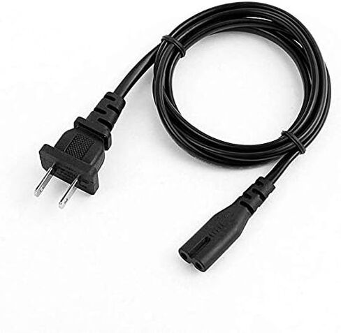 MaxLLTo AC Power Cord Cable for Casio Camera Battery Charger BC-60/L BC-130 130L AD-C53U; 4 Feet Length 2-Prong Figure 8 Cord, Heavy-Duty 18AWG, Environmental-Friendly Recyclable Plastics Cable Black in Kuwait