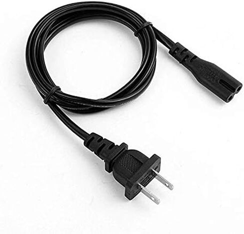 MaxLLTo AC Power Cord Cable for Casio Camera Battery Charger BC-60/L BC-130 130L AD-C53U; 4 Feet Length 2-Prong Figure 8 Cord, Heavy-Duty 18AWG, Environmental-Friendly Recyclable Plastics Cable Black in Kuwait