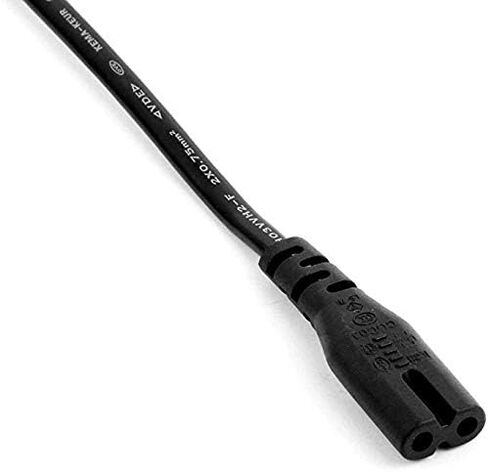 MaxLLTo AC Power Cord Cable for Casio Camera Battery Charger BC-60/L BC-130 130L AD-C53U; 4 Feet Length 2-Prong Figure 8 Cord, Heavy-Duty 18AWG, Environmental-Friendly Recyclable Plastics Cable Black in Kuwait