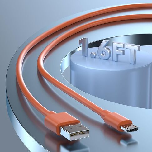 Uogw Charging Cable for Ring Enabled Video Doorbell (Released in 2020) 2/3/3 Plus/4, Ring Video Doorbell Pro/Plus,Camera Battery Charging Cable,1.6FT Durable Short Fast Charge Power Cord -2 Pack in Kuwait