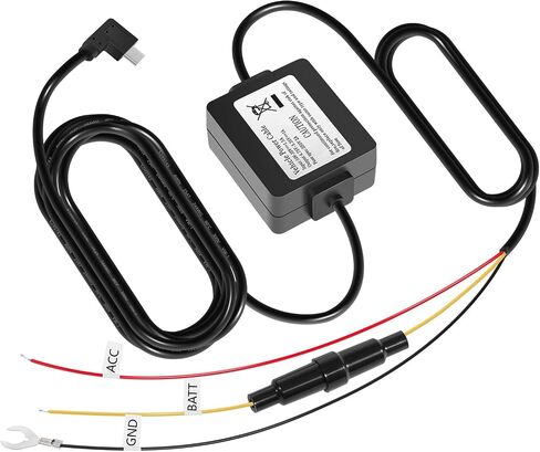 Parking Mode Cable for Garmin Dash Cams Mini 2/57/67W/Tandem, 13ft Micro USB Dashcam Power Cord, 12V-24V Low Voltage Protection, Hardwire Kit Replaces 010-12530-03 in Kuwait