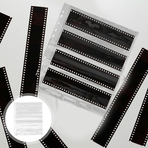 COHEALI 10pcs Film Negative Sleeves Photo Pages Binder Pockets 135-hole Dustproof Storage Protectors for Photographers and Archival Photo Organization in Kuwait
