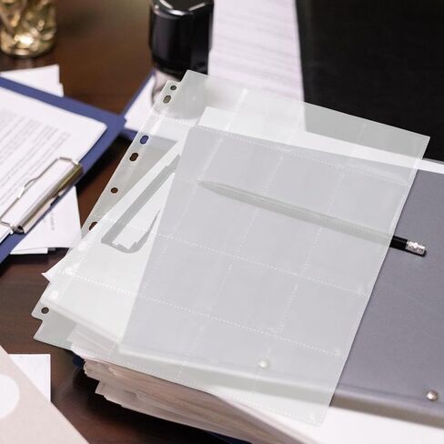 30pcs Film Negative Binder Sleeves Acid-Free 7-Horizontal Strip Holders for Archival Film Storage and Protection, Sheet Protectors Compatible 3-Ring Binders for Photographers in Kuwait