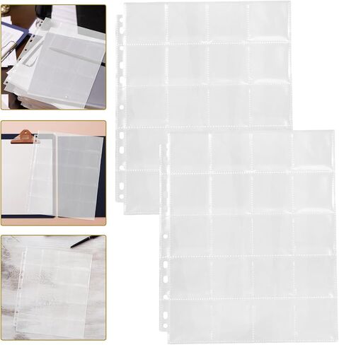 30pcs Film Negative Binder Sleeves Acid-Free 7-Horizontal Strip Holders for Archival Film Storage and Protection, Sheet Protectors Compatible 3-Ring Binders for Photographers in Kuwait
