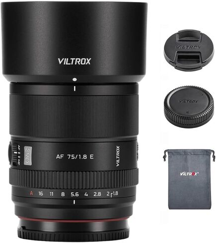 VILTROX AF 75mm F1.8 EVO E APS-C Large Aperture Autofocus Prime Cameras Lens for Sony E-Mount A7IV ZV-E1 A7CII A7RV FX3 A7SIII A7CR A7III A7C A1 A7RIV A9 A9II A7RIII ZV-E10 in Kuwait