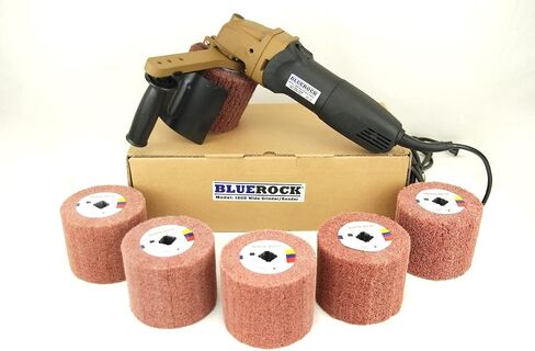 BLUEROCK 120D Large Rolling Wheel Polisher Burnisher & 5 Pc #80, 120, 180, 240, 320 Grit PACKAGE DEAL in Kuwait