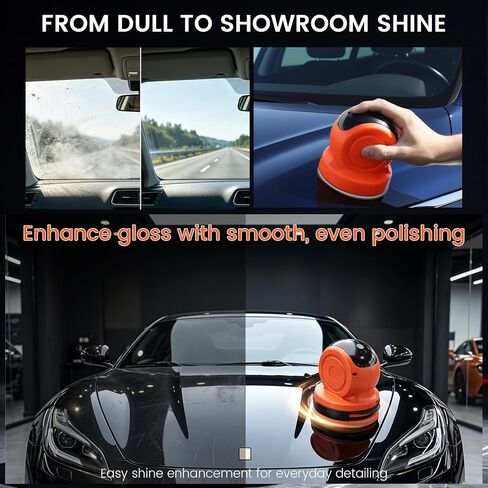 Cordless Car Buffer Polisher, 1800RPM 3-Speed Mini Car Polisher with 4000mAh Battery, USB-C Rechargeable Car Buffer with LCD Display, 6-Pad Car Detailing Kit for Waxing & Buffing in Kuwait