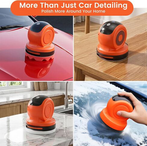 Cordless Car Buffer Polisher, 1800RPM 3-Speed Mini Car Polisher with 4000mAh Battery, USB-C Rechargeable Car Buffer with LCD Display, 6-Pad Car Detailing Kit for Waxing & Buffing in Kuwait