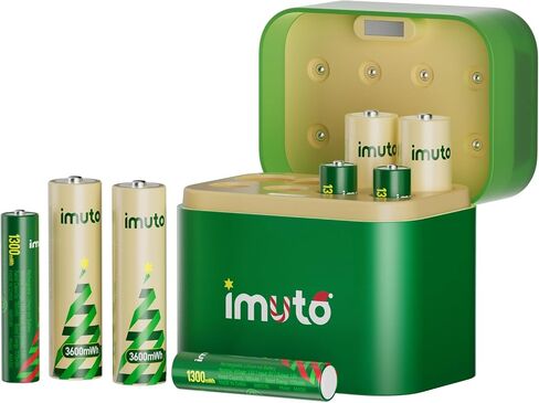 imuto Rechargeable aa Batteries, 3600mWh aa Lithium Batteries 8 Pack | 1.5V 2A Output Double a Battery, 2500+ Cycles life, Wide Temp -40°F~140°F, Leak-Proof CBPI, everyday household devices in Kuwait