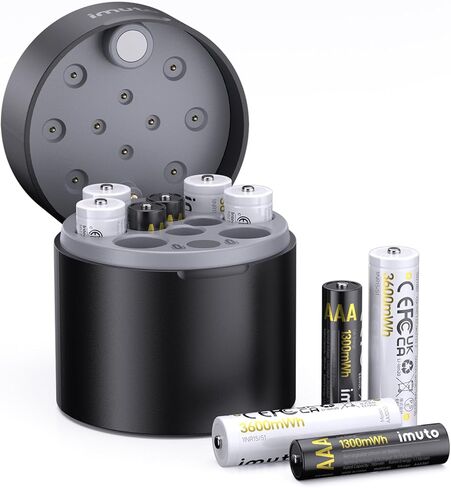 imuto Rechargeable aa Batteries, 3600mWh aa Lithium Batteries 8 Pack | 1.5V 2A Output Double a Battery, 2500+ Cycles life, Wide Temp -40°F~140°F, Leak-Proof CBPI, everyday household devices in Kuwait