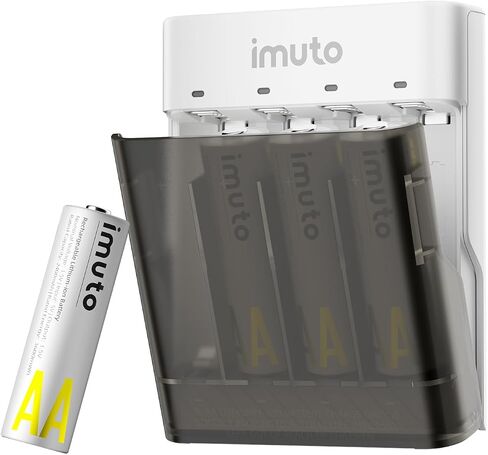 imuto Rechargeable aa Batteries, 3600mWh aa Lithium Batteries 8 Pack | 1.5V 2A Output Double a Battery, 2500+ Cycles life, Wide Temp -40°F~140°F, Leak-Proof CBPI, everyday household devices in Kuwait