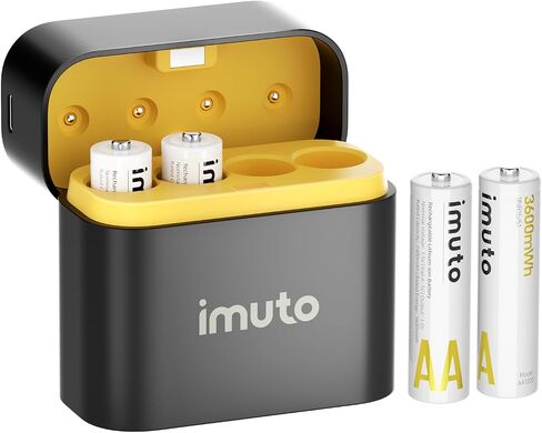 imuto Rechargeable aa Batteries, 3600mWh aa Lithium Batteries 8 Pack | 1.5V 2A Output Double a Battery, 2500+ Cycles life, Wide Temp -40°F~140°F, Leak-Proof CBPI, everyday household devices in Kuwait