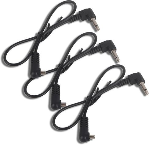 3.5 Mm to Male Flash Pc Sync Cable, 3PCS 12-Inch/30cm Coiled Cord with Screw Lock Photography Coiled Cord for Digital Cameras in Kuwait