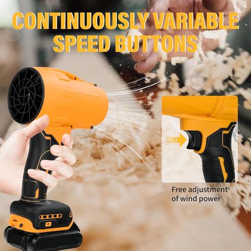 Cordless Leaf Blower for Dewalt 20v Battery, Brushless Dust Blower,30000 RPM Mini Dry Blowers Fan, Handheld Electric Dust Blowers for Home Cleaning, Car, Outdoor(Tool Only) in Kuwait