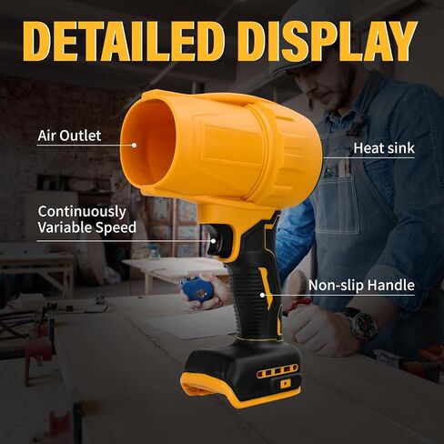 Cordless Leaf Blower for Dewalt 20v Battery, Brushless Dust Blower,30000 RPM Mini Dry Blowers Fan, Handheld Electric Dust Blowers for Home Cleaning, Car, Outdoor(Tool Only) in Kuwait