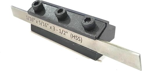MachEl T-Parting Cut off Holder with Blade for Lathe Machine (Blade 1/16"x 1/2" x 3-1/2"(8 MM Shank)) in Kuwait