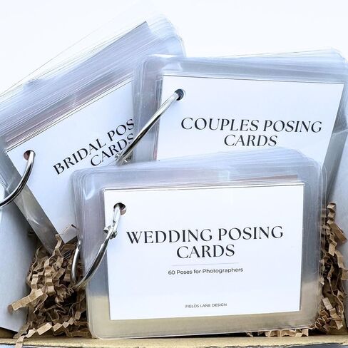 Wedding, Bridal, and Couples Posing Cards Bundle, Photographers Guide | 165 real photo examples, laminated cards, ring-bound design, color-coded categories, pocket-sized session tool in Kuwait