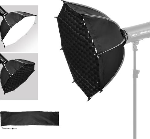 Bowens Mount Softbox -35.4"/90cm Professional Photography Soft Box with Honeycomb Grid, Light Diffusers, Carrying Bag for 120D 600D 300X RC 120D/120B RC 220B MS60B MS60C MS150B S101-300W/400W Pro in Kuwait
