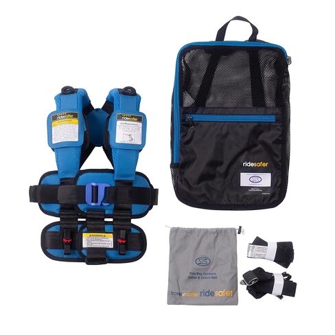 RideSafer Travel Vest Gen 6 - Small (26.5-50 lbs) - Blue - Lightweight Portable Child Safety Car Seat for Travel, Rental Cars, Rideshares in Kuwait
