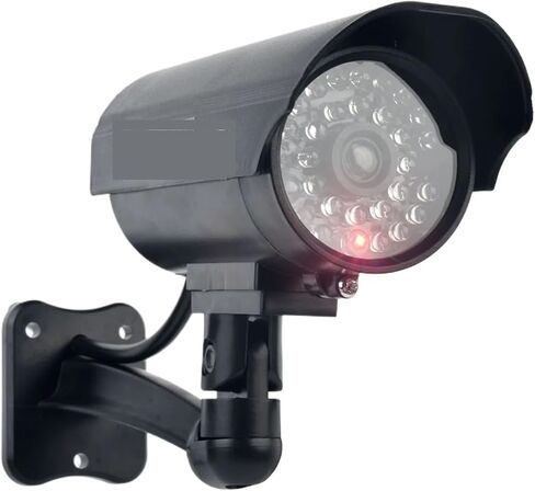 Fake Camera Dummy Waterproof Security CCTV Surveillance Camera with Flashing Red Led Light Outdoor Indoor in Kuwait