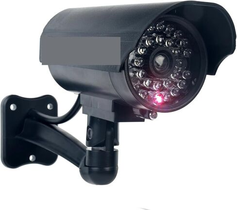 Fake Camera Dummy Waterproof Security CCTV Surveillance Camera with Flashing Red Led Light Outdoor Indoor in Kuwait